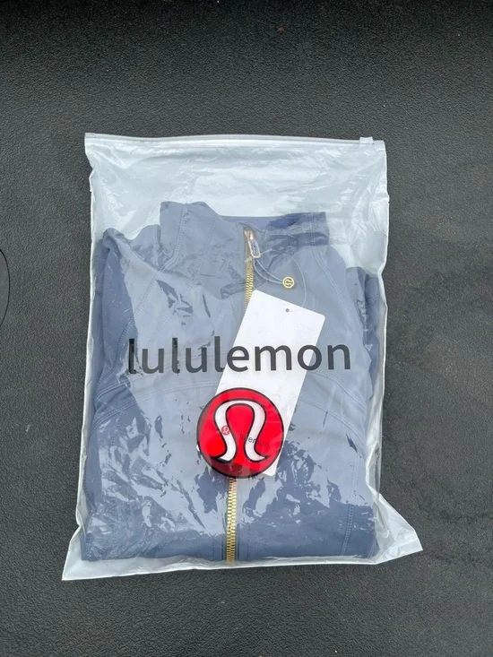 lululemon athletica Dusty Blue Gold-Zip Bomber Jacket - Picture 4 of 4